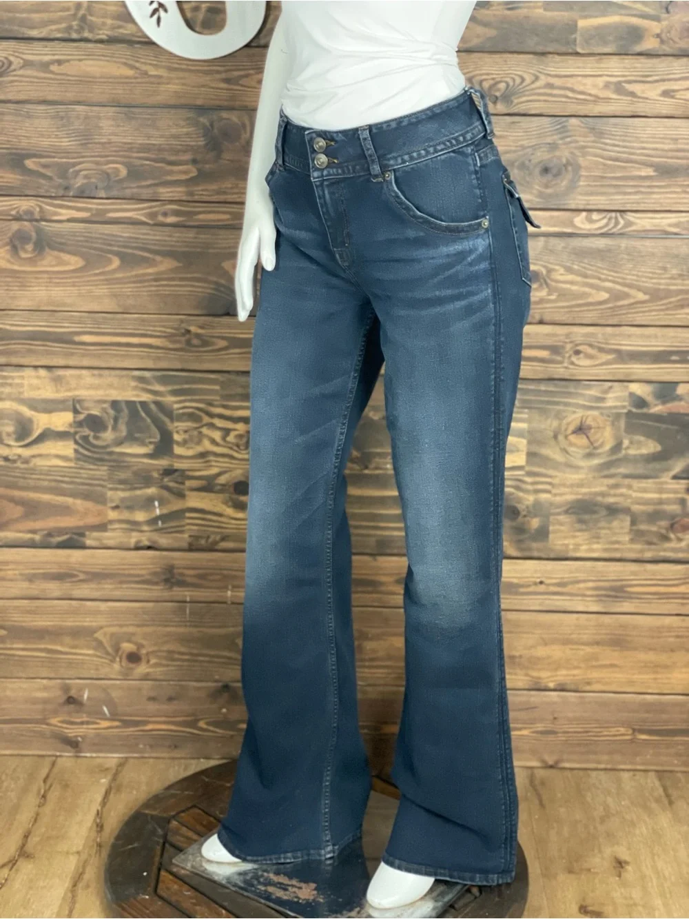 Hudson | Signature Bootcut Denim Jeans Indigo Wide Leg Flare 19 Inch Leg Opening